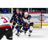 Kelowna Rockets left wing Scott Cousins vs. the Victoria Royals