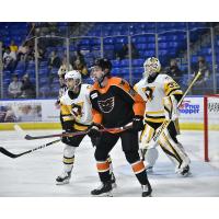 Lehigh Valley Phantoms right wing Linus Sandin vs. the Wilkes-Barre/Scranton Penguins