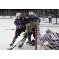 Muskegon Lumberjacks forward Ben Strinden vs. the Youngstown Phantoms