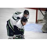 North Iowa Bulls Dylan Gajewski (foreground) and Jack Mesic