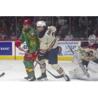 Grand Rapids Griffins center Gemel Smith (left) vs. the Milwaukee Admirals