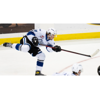 Victoria Royals take a shot against the Kelowna Rockets