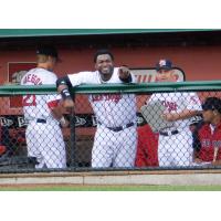 David Ortiz with the Portland Sea Dogs during a rehab appearance in 2008
