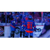 Wichita Thunder celebrate a goal against the Tulsa Oilers