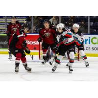 Vancouver Giants battle the Kelowna Rockets