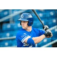 Infielder Elliott Curtis with Équipe Québec of the Frontier League