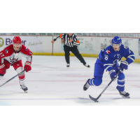 Wichita Thunder forward Billy Exell (right) vs. the Allen Americans