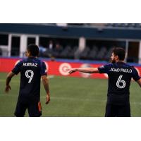 Raúl Ruidíaz and João Paulo of Seattle Sounders FC