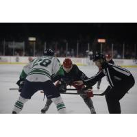 Allen Americans face off with the Tulsa Oilers