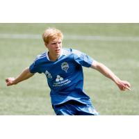 Seattle Sounders FC midfielder Ethan Dobbelaere