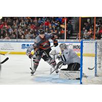 Rapid City Rush goaltender Lukas Parik vs. the Kansas City Mavericks