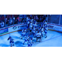 Wichita Thunder celebrate Billy Exell's overtime winner