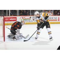 Lehigh Valley Phantoms goaltender Kirill Ustimenko vs. the Wilkes-Barre/Scranton Penguins