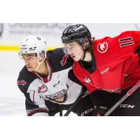 Vancouver Giants face off with the Prince George Cougars
