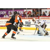 Lehigh Valley Phantoms left wing Alex Kile vs. the Hershey Bears