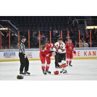Allen Americans mix it up with the Kansas City Mavericks