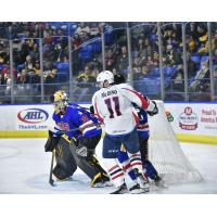 Springfield Thunderbirds left wing Hugh McGing vs. the Wilkes-Barre/Scranton Penguins
