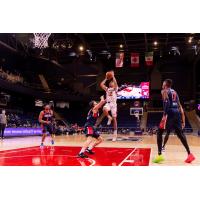 Justin James of the Cleveland Charge pulls up against the Capital City Go-Go