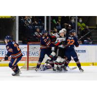 Kelowna Rockets battle the Kamloops Blazers