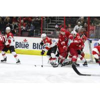 Allen Americans battle the Cincinnati Cyclones