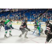Rapid City Rush forward Brett Gravelle scores against the Tulsa Oilers