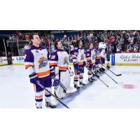 Orlando Solar Bears line up before a game