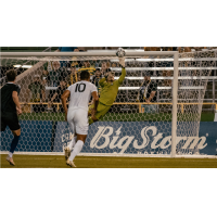 South Georgia Tormenta FC goalkeeper Pablo Jara makes a save against the Tampa Bay Rowdies