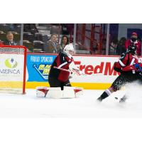 Vancouver Giants goaltender Matthew Hutchison makes his WHL debut against the Spokane Chiefs