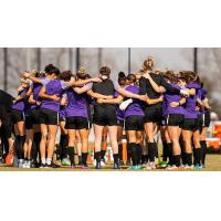 Racing Louisville FC training camp huddle