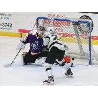 Wheeling Nailers defenseman Josh Maniscalco scores against the Reading Royals