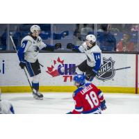 Saint John Sea Dogs centres Philippe Daoust (left) and Ryan Francis