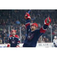 Josh Winquist of the Allen Americans celebrates a goal