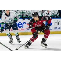 Vancouver Giants right wing Jaden Lipinski vs. the Seattle Thunderbirds