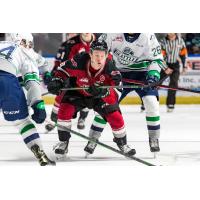 Vancouver Giants left wing Jacob Boucher vs. the Seattle Thunderbirds