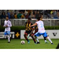 Las Vegas Lights FC defends against the Charleston Battery