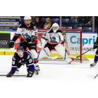 Kelowna Rockets goaltender Jari Kykkanen vs. the Victoria Royals