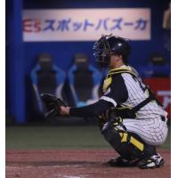 Catcher Mitsuki Fukuda with Kyushu Sangyo University