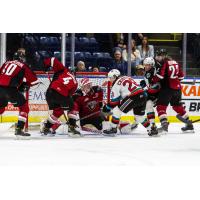 Kelowna Rockets left wing Andrew Cristall vs. the Vancouver Giants