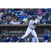 Griffin Conine at bat for the Pensacola Blue Wahoos
