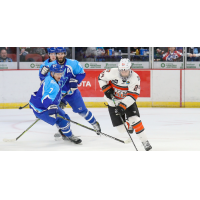 Wichita Thunder forward Michal Stinil (7) vs. the Kansas City Mavericks