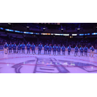 Wichita Thunder line up for the season finale