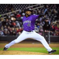Pitcher Nelson Gonzalez with the Albuquerque Isotopes