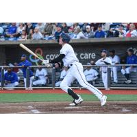 Griffin Conine at bat for the Pensacola Blue Wahoos
