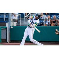 Dariel Gomez at bat for the Everett AquaSox