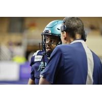 Massachusetts Pirates talk it over with the coach