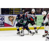 Kelowna Rockets battle the Seattle Thunderbirds