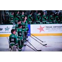 Texas Stars line up before a game