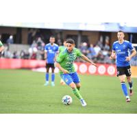 Seattle Sounders FC in action against the San Jose Earthquakes