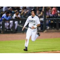 Carter Jensen rounds the bases for the Columbia Fireflies