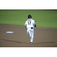 Victor Mascai circles the bases for the Fayetteville Woodpeckers
